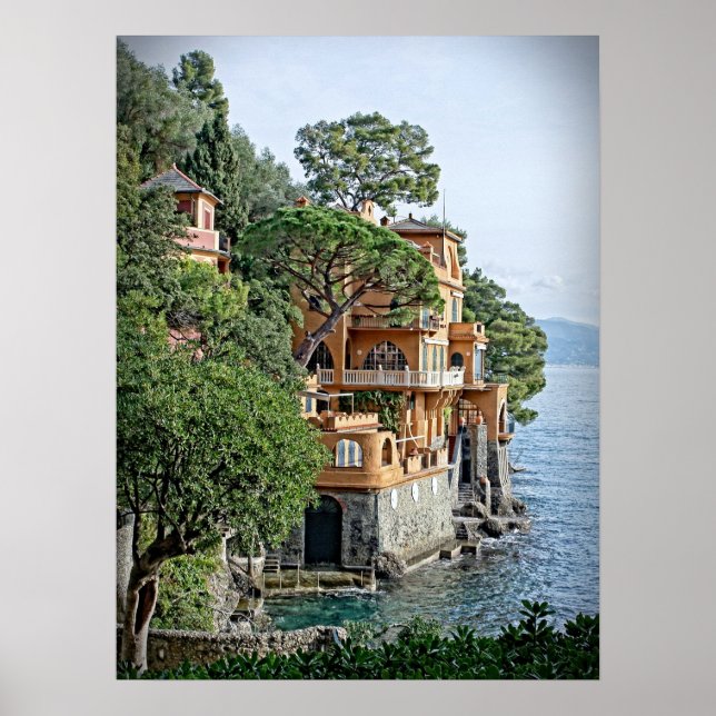 Italienische Riviera - Portofino, italienisches Po Poster (Vorne)