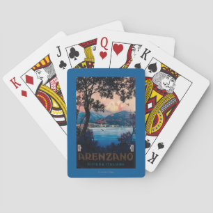 Italienische Riviera Reiseplakat Spielkarten