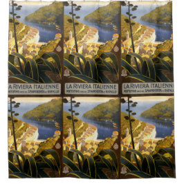 Italienische Riviera Vintage Duschvorhang