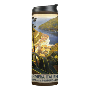 Italienische Riviera Vintage-Reise-Tumbler Thermosbecher