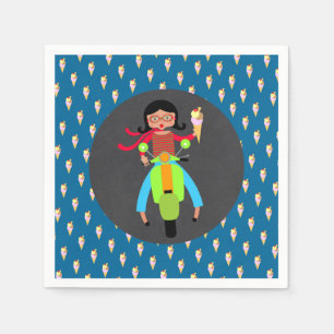 Italienische Rollerin Birthday Party Serviette