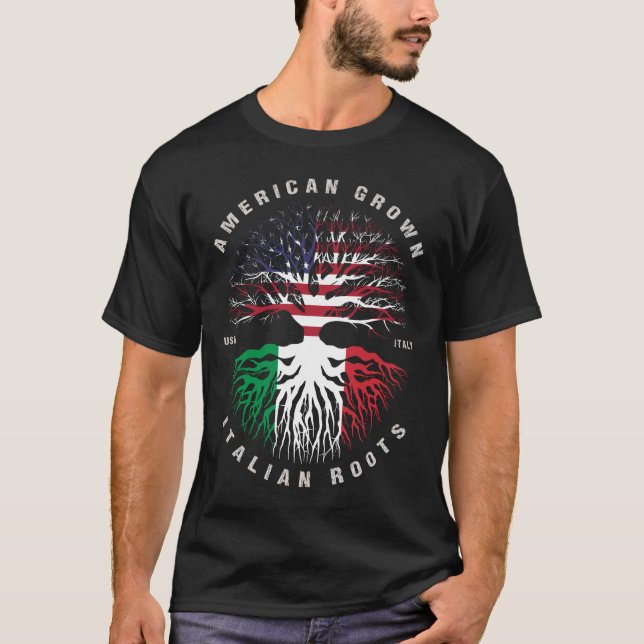 Italienische Roots-Flagge T-Shirt (Vorderseite)