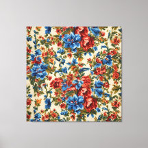 Italienische Rot- und Blautönen mit üppigen Blätte