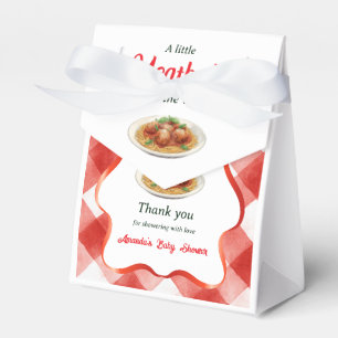 Italienische rote Gingham-Fleischbällchen-Pasta-Ba Geschenkschachtel