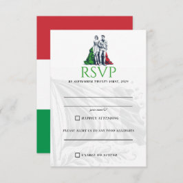 Italienische RSVP-Karte RSVP Karte