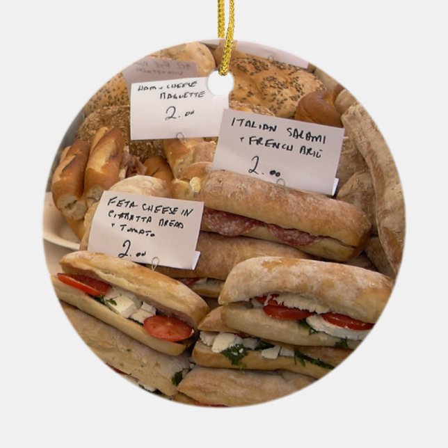 Italienische Salami Keramik Ornament (Vorne)