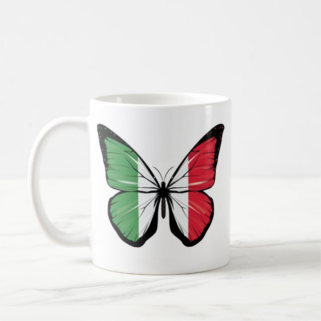 Italienische Schmetterlingsflagge Kaffeetasse (Links)