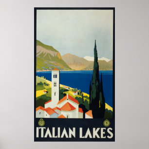 Italienische See-Vintages Italien-Reise-Plakat Poster