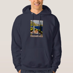 Italienische Seen Vintage Reisen Italien Hoodie