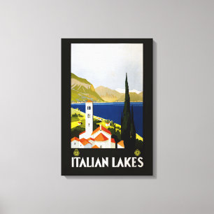 Italienische Seen Vintage Reisen Italien Leinwanddruck