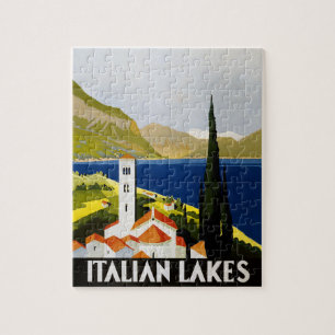 Italienische Seen Vintage Reisen Italien Puzzle