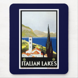"Italienische Seen" Vintage-Reiseposter Mousepad
