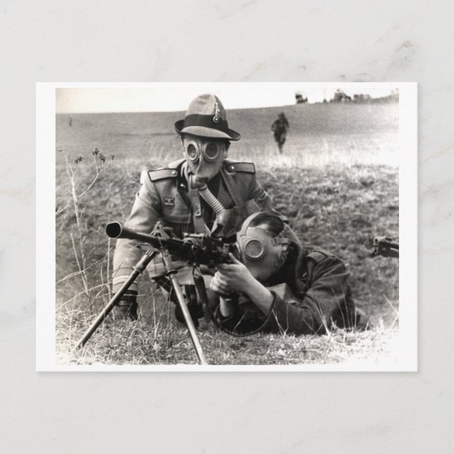 Italienische Soldaten des Zweiten Weltkriegs Postkarte (Vorderseite)