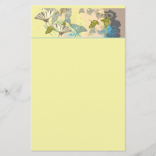 Italienische Sommer Schmetterlinge Papierblatt (Vorderseite)