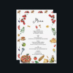 Italienische Speisekarte Pasta Pizza Menükarte<br><div class="desc">Speisekarte mit Pasta Pizza und italienischer Küche Illustrationen.</div>
