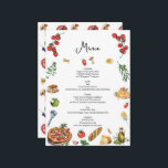 Italienische Speisekarte Pasta Pizza Menükarte<br><div class="desc">Speisekarte mit Pasta Pizza und italienischer Küche Illustrationen.</div>