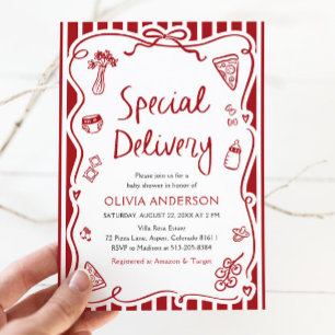 Italienische Spezial-Lieferung Whimsical Baby Dusc Einladung