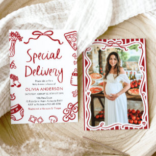 Italienische Spezial-Lieferung Whimsical Baby Dusc Einladung