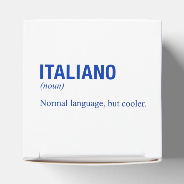 ITALIENISCHE Sprache Geschenkschachtel (Oben)