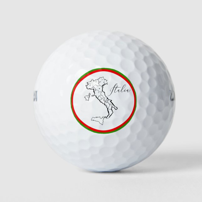 *~* Italienische Sprache Italienische Karte Italie Golfball (Vorderseite)
