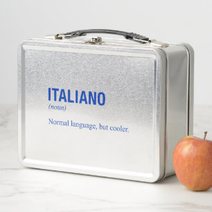 ITALIENISCHE Sprache Metall Brotdose