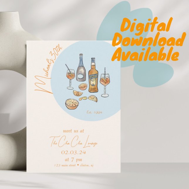 Italienische Spritz Birthday Einladung (Von Creator hochgeladen)