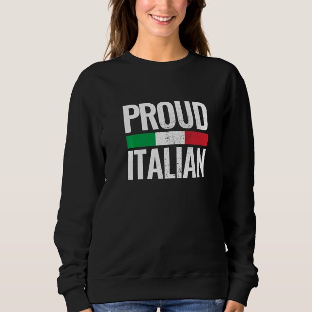 Italienische Staatsflagge Vintag Italien Sweatshirt (Vorderseite)