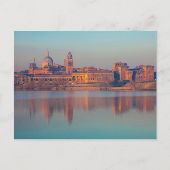 Italienische Stadt Mantua Skyline Postkarte (Vorderseite)