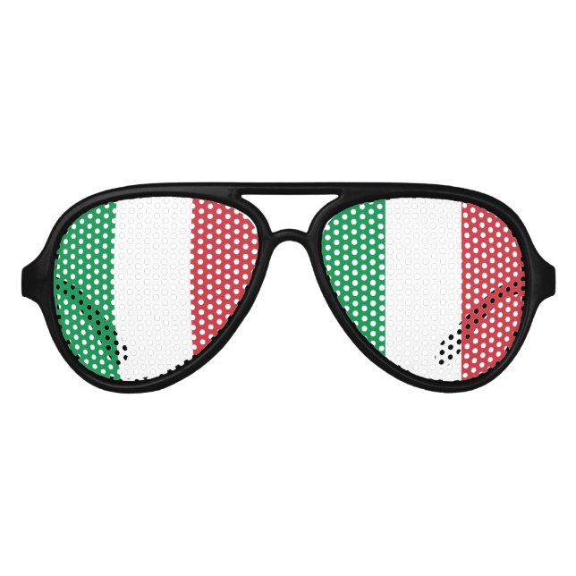 Italienische Stolz-Party-Schattierungen | Flagge I Sonnenbrille (Vorderseite)