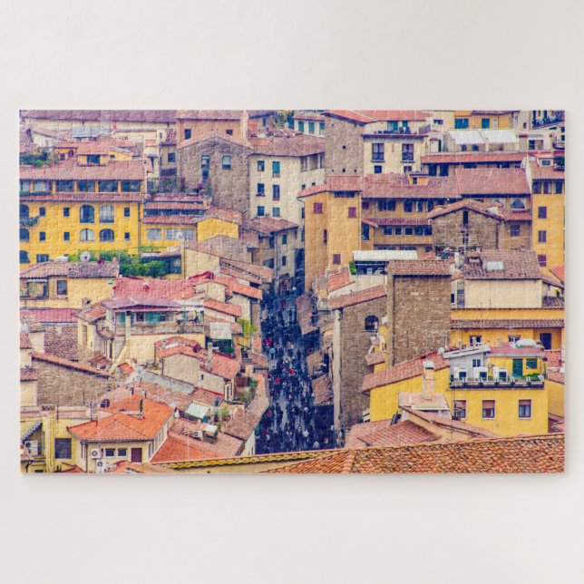 Italienische Straße Florenz, Toskana, Italien Puzzle (Horizontal)