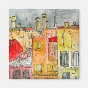 Italienische Straße Magnet