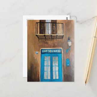 Italienische Straße | Sizilien | Reisen | Tür Postkarte
