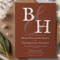 Italienische Sunset Orange Minimalistisch Monogram