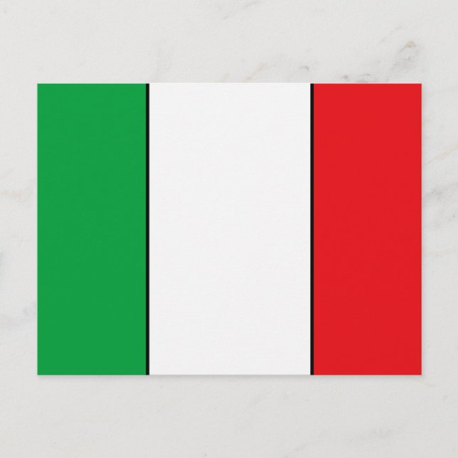 Italienische T - Shirt und Geschenke unter der Fla Postkarte (Vorderseite)