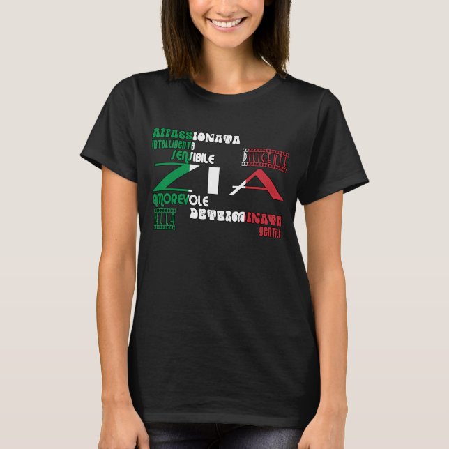 Italienische Tanten: Qualitäten T-Shirt (Vorderseite)