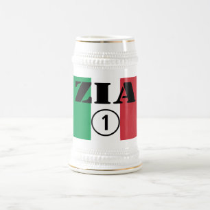 Italienische Tanten: UNO Zia-Numero Bierglas