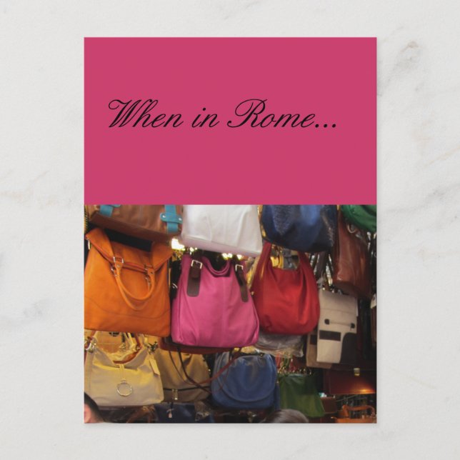 Italienische Taschen - Rom, Italien Postkarte (Vorderseite)