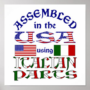 Italienische Teile Poster