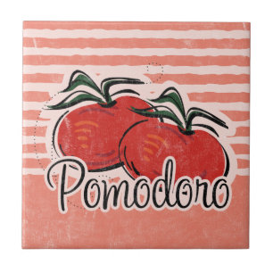 Italienische Tomate-Fliese Trivet Fliese