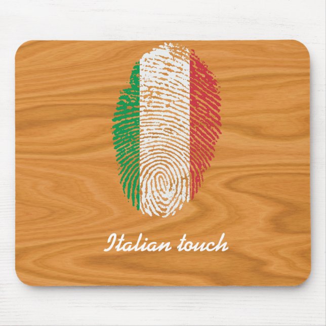 Italienische Touchfingerabdruckflagge Mousepad (Vorne)