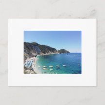 Italienische türkisblaue Bucht - Fotopostkarte von