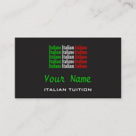 Italienische Tutor-Visitenkarten Visitenkarte