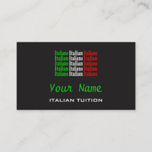 Italienische Tutor-Visitenkarten Visitenkarte
