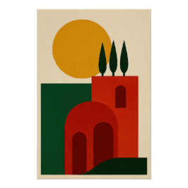 Italienische und vibrierende Architektur Poster