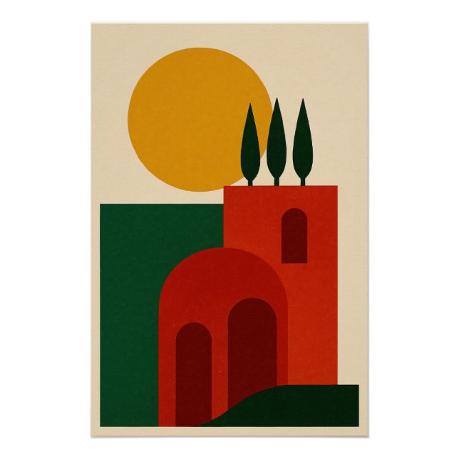 Italienische und vibrierende Architektur Poster (Vorderseite)