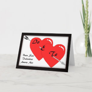 Italienische Valentinstag-Karte Feiertagskarte