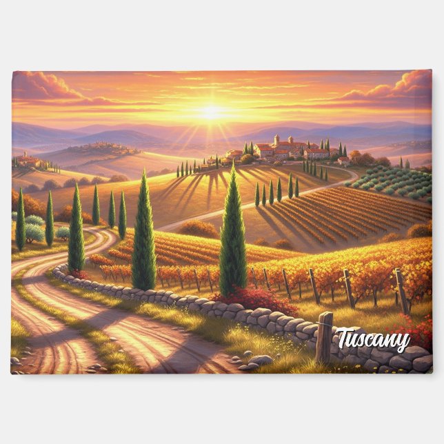 Italienische Villa Toskana Magnet (Vorderseite)