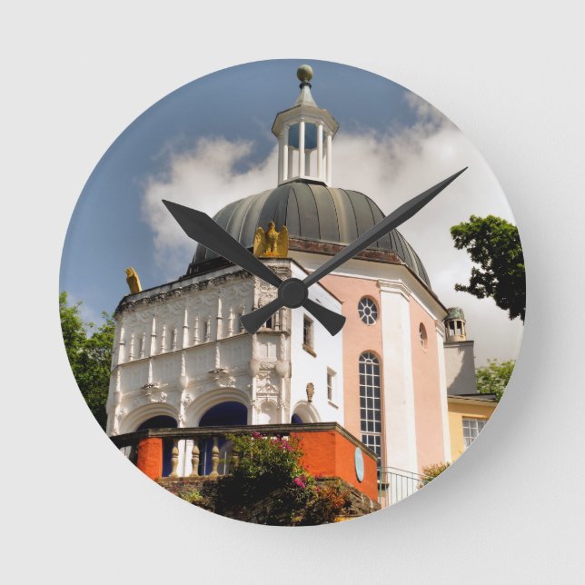 ITALIENISCHE VILLAGE WALES RUNDE WANDUHR (Vorderseite)