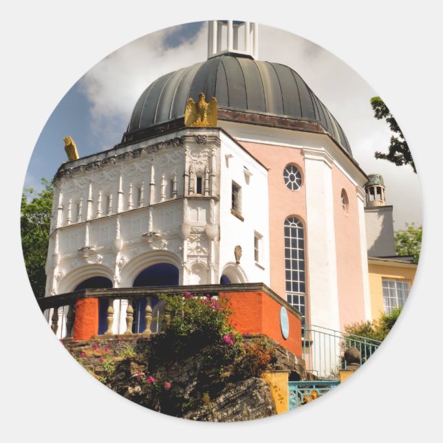 ITALIENISCHE VILLAGE WALES RUNDER AUFKLEBER (Vorderseite)