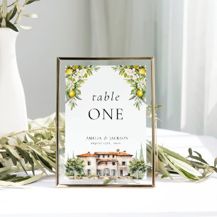 Italienische Villen Lemons & Olives Tischnummer